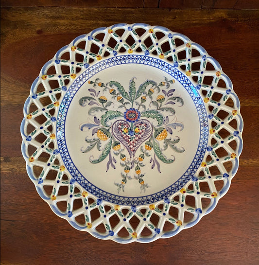 11" Portugese Hand-painted Plate